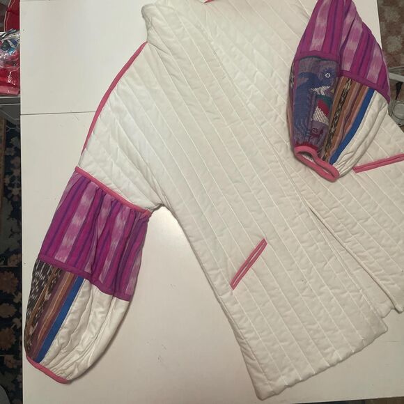 White Boho Quilted Jacket - Picture 2 of 6